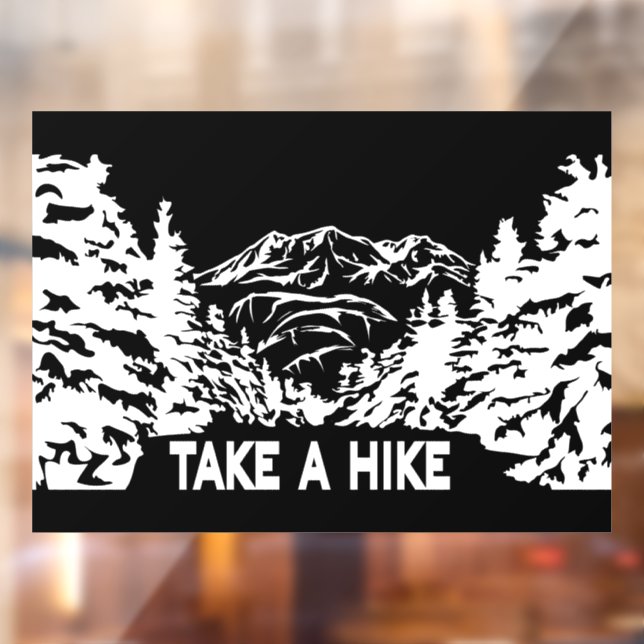 Take a Hike quote monochrome mountain landscape (Sheet 2)