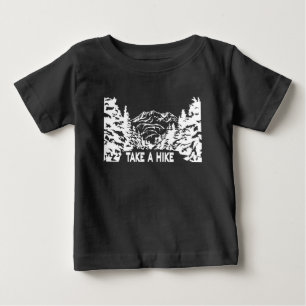 Take a Hike quote monochrome mountain landscape Baby T-Shirt