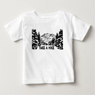 Take a Hike quote monochrome mountain landscape Baby T-Shirt