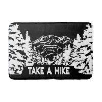 Take a Hike quote monochrome mountain landscape