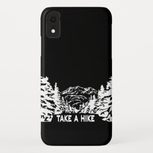 Take a Hike quote monochrome mountain landscape Case-Mate iPhone Case