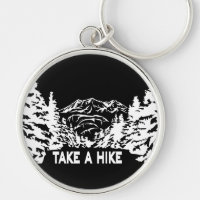 Take a Hike quote monochrome mountain landscape