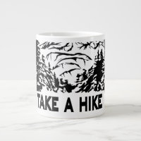 Take a Hike quote monochrome mountain landscape