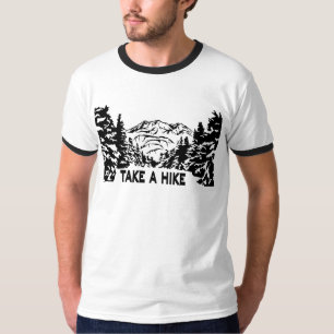 Take a Hike quote monochrome mountain landscape T-Shirt