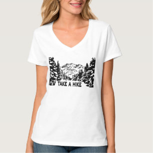 Take a Hike quote monochrome mountain landscape T-Shirt