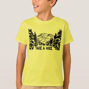 Take a Hike quote monochrome mountain landscape T-Shirt