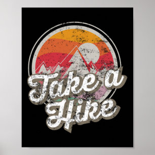Take A Hike Retro Vintage Outdoor Hiking Poster
