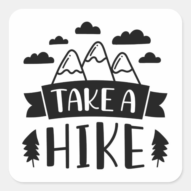 Take A Hike Square Sticker (Front)
