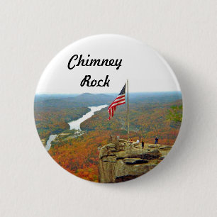 Take A Hike Up To Chimney Rock 6 Cm Round Badge