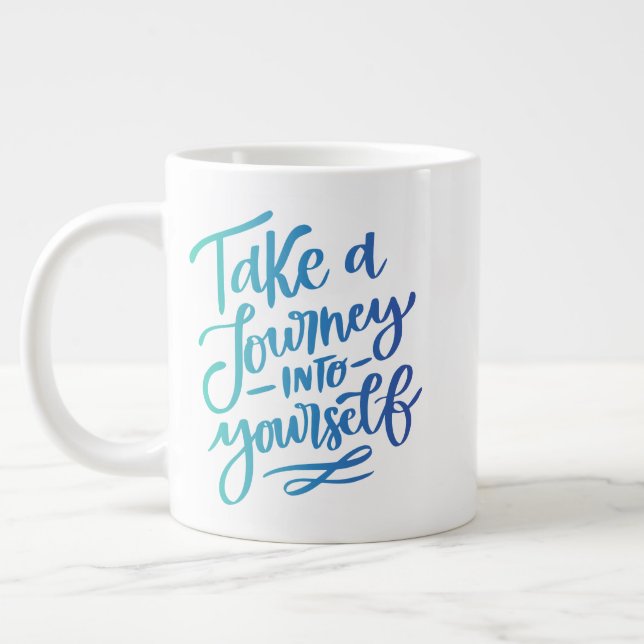 Take A Journey Into Yourself Large Coffee Mug (Left)