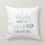 'Take a nap' hand lettered design cushion<br><div class="desc">This quirky quote makes a great design for this bedroom cushion. it has been hand lettered by Nikki Whiston. Chose your own reverse color to match your decor!</div>