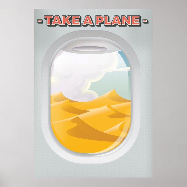 take a plane vintage travel poster (Front)