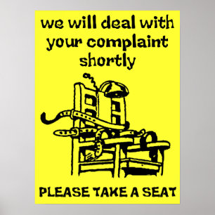 Take A Seat Funny Poster Humour