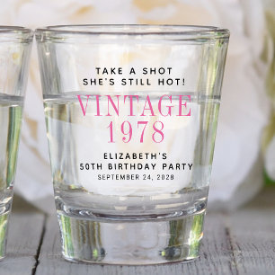Take a Shot 50th Birthday Party Favour Shot Glass
