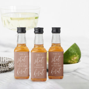 Take a Shot, She's Tying the Knot Bachelorette Liquor Bottle Label