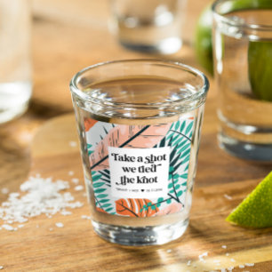 Take a Shot Tropical Beach Wedding Favour Glass