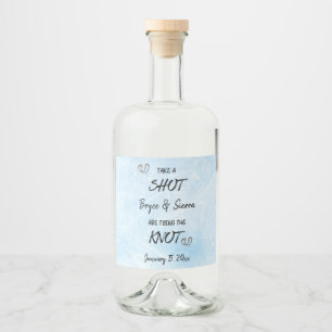 Take A Shot Tying The Knot Personalised Winter Liquor Bottle Label