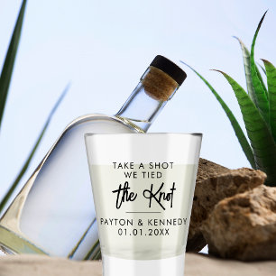 Take A Shot We Tied The Knot Personalised Wedding Glass