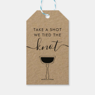 Take a Shot We Tied the Knot Wedding Cocktail Gift Tags