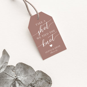 Take a Shot, We Tied the Knot Wedding Favour Gift Tags