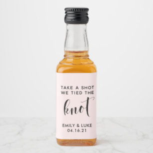 Take a Shot we Tied the Knot Wedding Favour Liquor Bottle Label