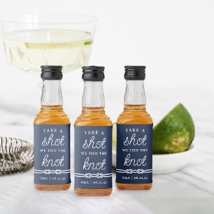 Take a Shot, We Tied the Knot Wedding Favour Liquor Bottle Label