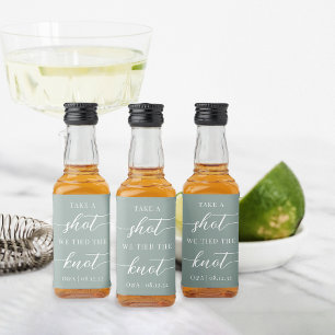 Take a Shot, We Tied the Knot Wedding Favour Liquor Bottle Label