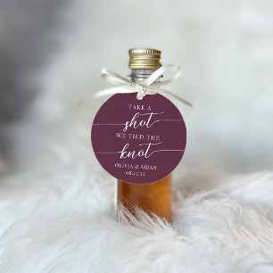 Take a Shot, We Tied the Knot Wedding Favour Tags