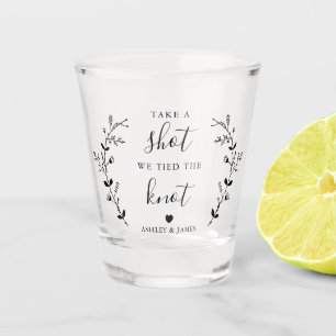 Take a Shot We Tied the Knot Wedding Liquor Glass
