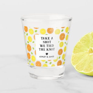 Take a Shot We Tied the Knot Wedding Liquor Glass