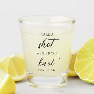 Take a Shot, We Tied the Knot Wedding Shot Glass