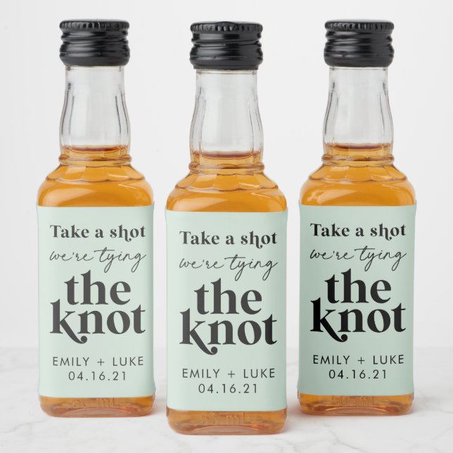 Take a Shot We're Tying the Knot Engagement Favour Liquor Bottle Label (Bottles)