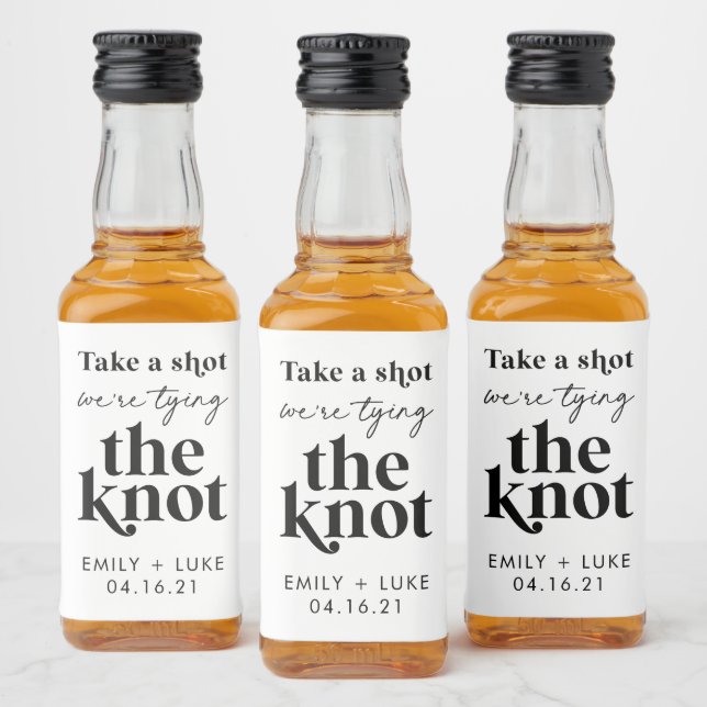 Take a Shot We're Tying the Knot Engagement Favour Liquor Bottle Label (Bottles)