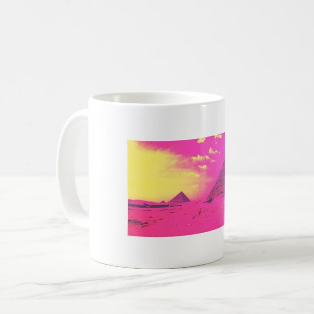 Take a sip from the Pink Pyramids mug and enjoy! (Front Left)
