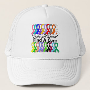 Take A Stand Find A Cure Cancer and Disease Trucker Hat