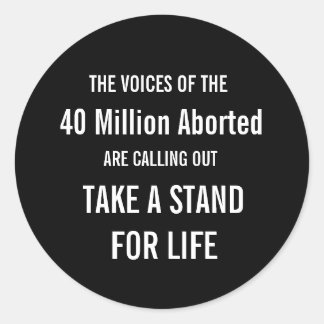 "Take a stand for Life" Sticker Sheet