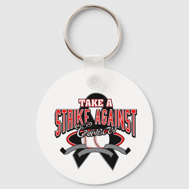 Take a Strike Against Melanoma Cancer Key Ring (Front)