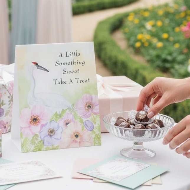 Take a Sweet Whooping Crane Anemones  Pedestal Sign (Creator Uploaded)