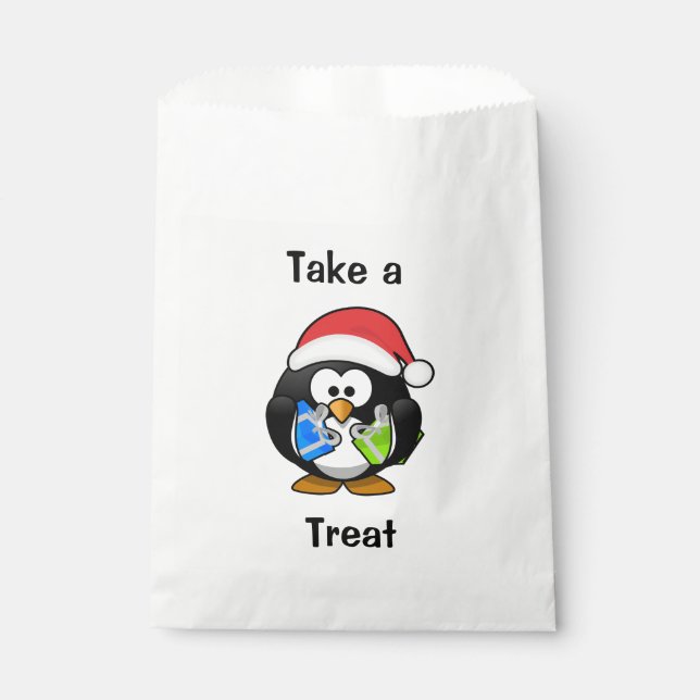Take a Treat Cute Penguin Favour Bags (Front)