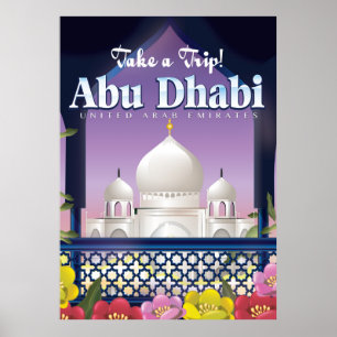 Take a Trip Abu Dhabi Vintage travel poster