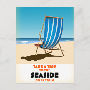 Take a trip to the seaside postcard