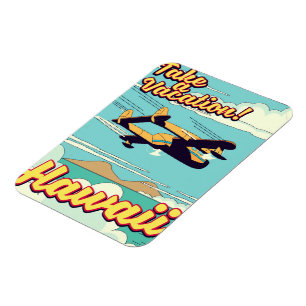 Take a vacation! Hawaii travel cartoon Magnet
