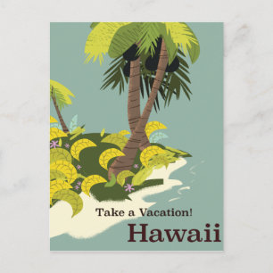 Take a Vacation Hawaii vintage travel poster Postcard
