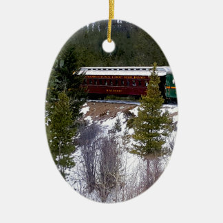 Take A Winter Ride On The Georgetown Loop Railroad Ceramic Tree Decoration