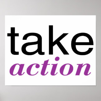 Take Action Purple Poster
