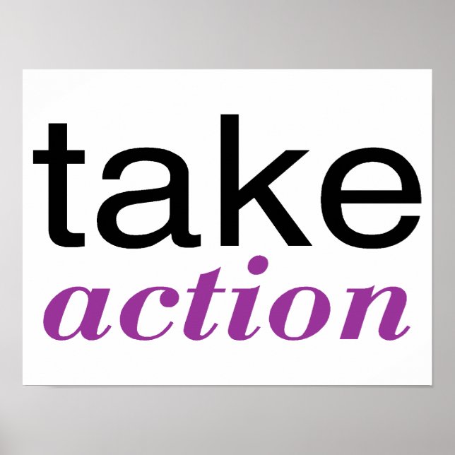 Take Action Purple Poster (Front)