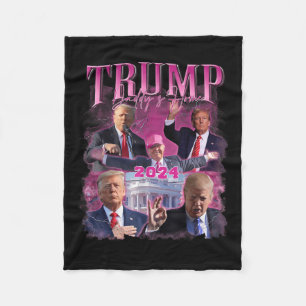 Take America Back, Daddys Home Trump Pink Bootleg Fleece Blanket