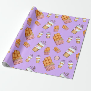Take Away Coffee and Chocolate Bar Wrapping Paper