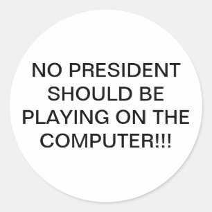 Take-Away Trump's Computer Hankamer Artjunkhaus  Classic Round Sticker