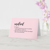 TAKE CARE CARDS - Definition of Resilient